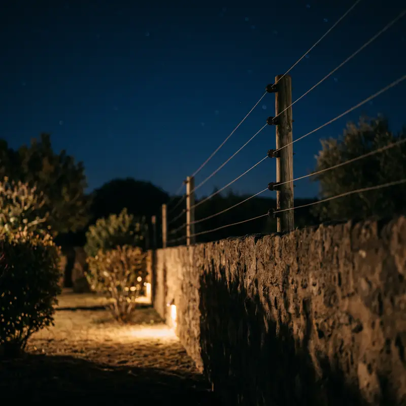 Cerca elétrica em muro residencial